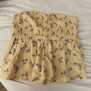 Brand new baby yellow strapless top